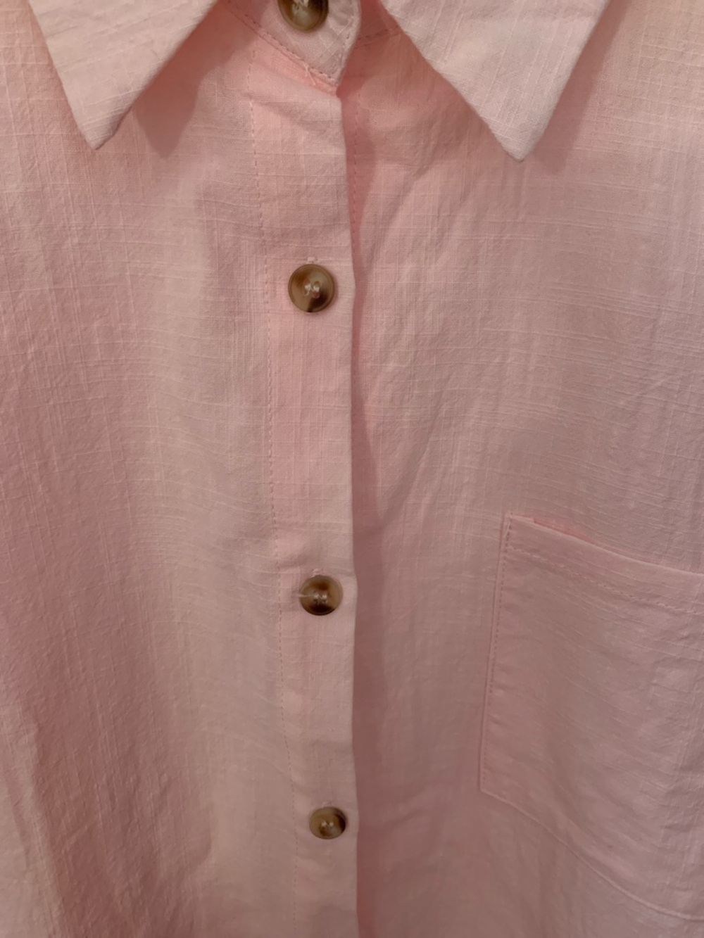 Hotouch Linen Soft Pink Button-Up Shirt Women’s XL - Picture 3 of 9